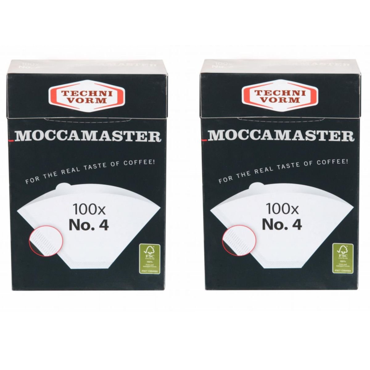 Moccamaster 2 x Filter No. 4 (200 Filter Bags) Technivorm Drip Coffee Maker