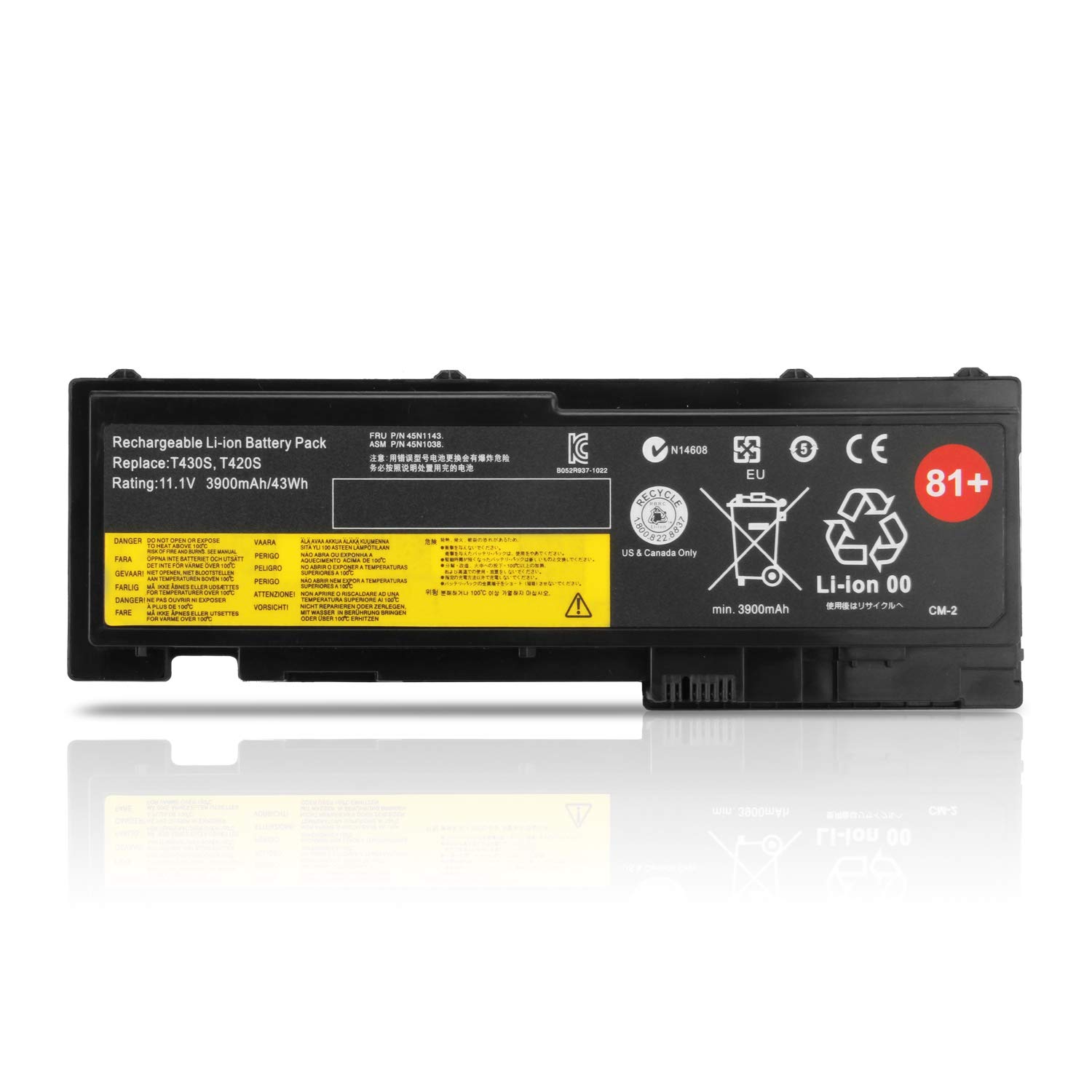 K KYUER 81+ 45N1036 45N1037 42T4844 42T4845 Laptop Battery for Lenovo ThinkPad T420S T420SI T430S T430SI 4171 4172 4174 4175 2352 2353 2354 2355 2356 2357 2358 0A36287 0A36309 42T4846 42T4847 45N1143