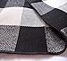 UKELER Buffalo Plaid Rugs- Machine Washable Black and White Checkered Plaid Rug Hand-Woven Buffalo Checkered Kitchen Runner Rugs 51.2''x23.6''