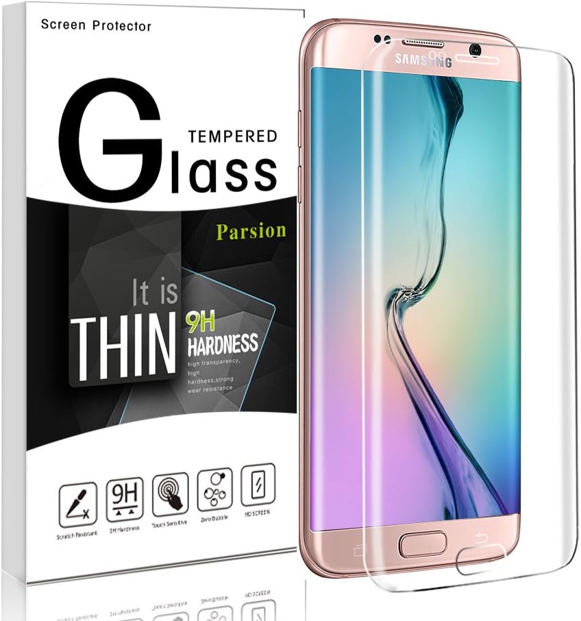 Parsion Galaxy S7 Edge Screen Protector, Galaxy S7 edge Tempered Glass Screen Protector, Anti-Scratch Protection Film Screen Cover for Samsung Galaxy S7 Edge(Clear)