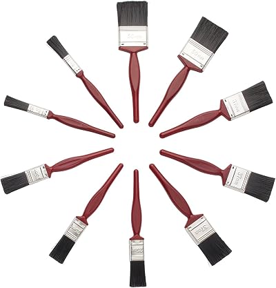 Fit For The Job 10 pc Paint Brush Set Mixed Sizes 0.5" 1" 1.5" 2"
