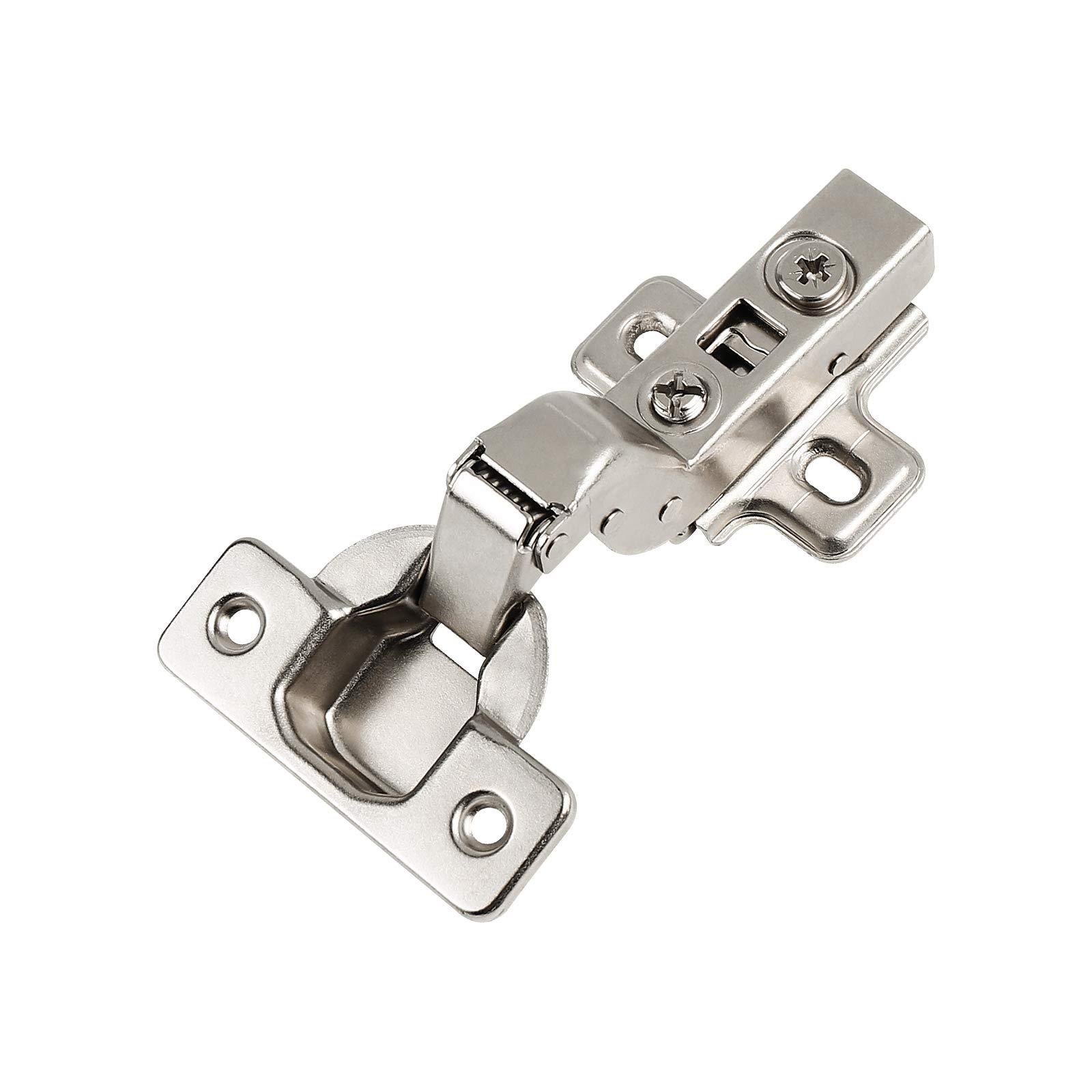 PinLin 10 Pack 105 Degree Soft Close Kitchen Cabinet Hinge 35mm Plate Inset Cupboard Door Hinges, Screws Included