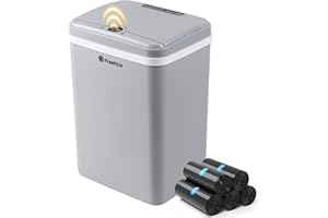 FRESHLIX Bathroom Touchless Trash Can 4 Gallon Automatic Motion Sensor Rubbish Can with Lid Electric Waterproof Narrow Small Smart Garbage Bin for Kitchen, Office, Living Room, Toilet, Bedroom, RV