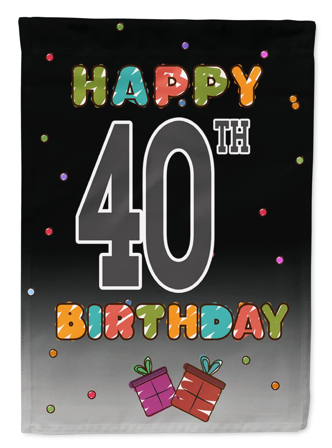 Caroline's Treasures CJ1123GF Happy 40Th Birthday Flag, Small, Multicolor