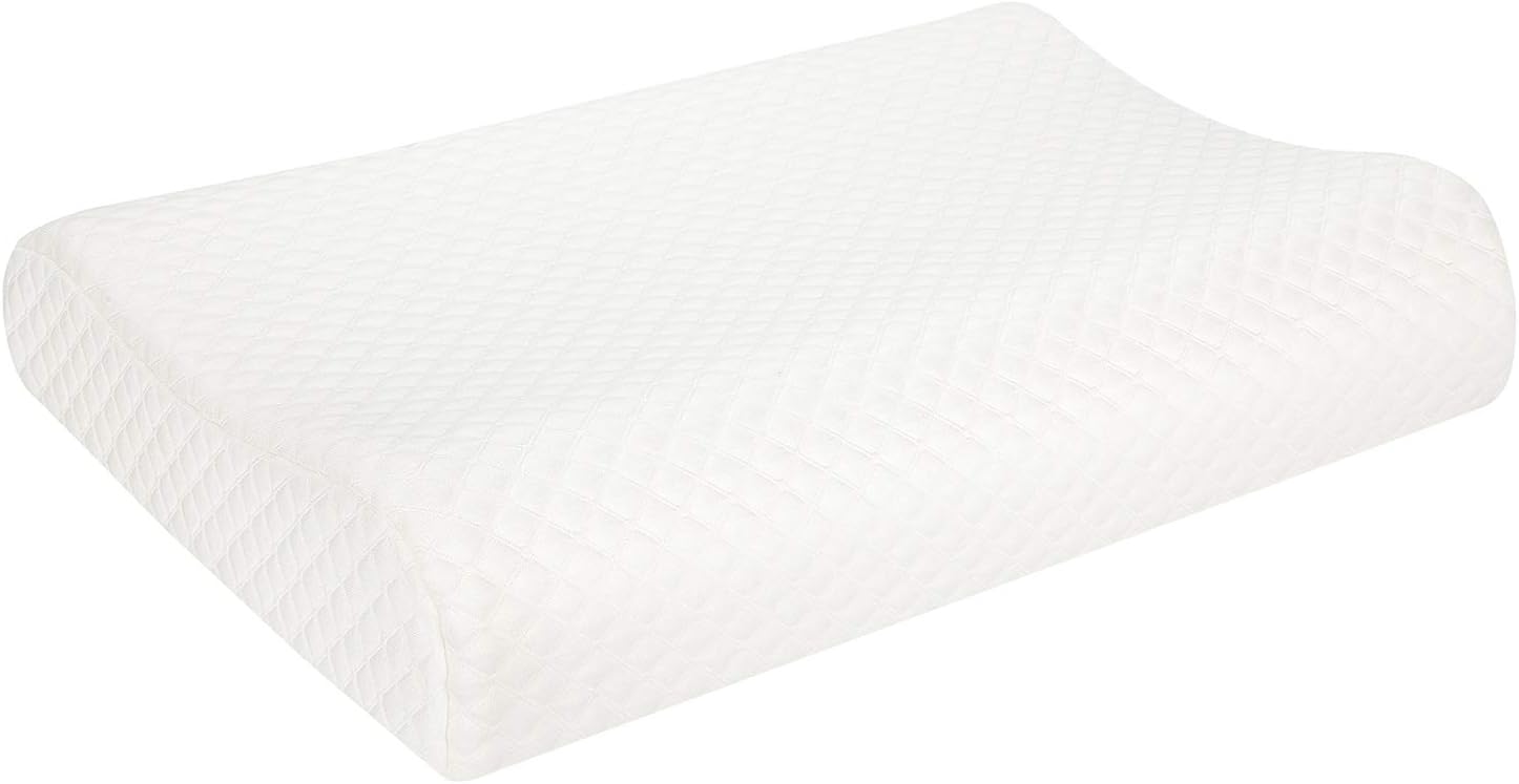 POPRUN Cervical Orthopedic Pillow, Natural Latex Pillow for Neck Support Pain Relief with Washable Zipper Removable Cover