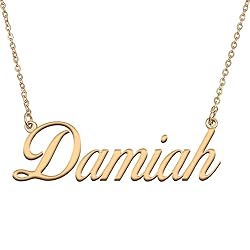 HUAN XUN Customized Custom Simple Any Name Necklace