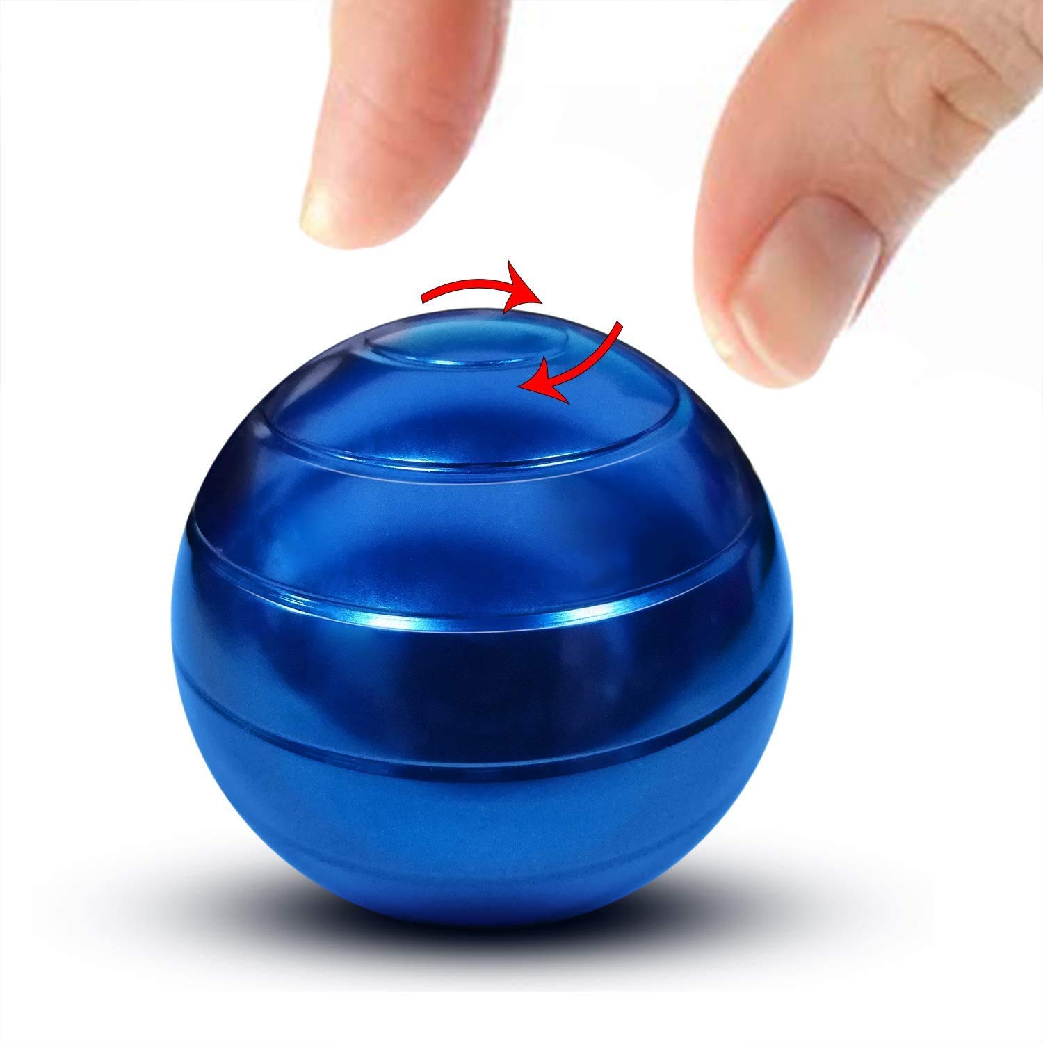 Desk Toys, Kinetic Ball Spinner, Desk Novelty Items, Desk Toys for Office Gifts, Full Body Optical Illusion Spinner Ball, Desk TOU,Gifts for Men,Women,Kids 1.5”Size