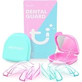 Litlcutie Anti Grinding Guard, 2 Color Night Guards for Teeth Grinding | Mouth Guard for Grinding Teeth at Night, 4 Pcs/2 Sizes, Mint Green+Pink
