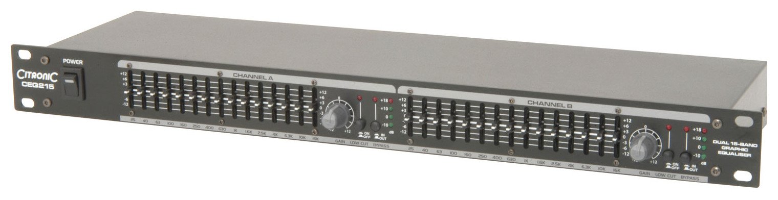 Citronic Professional 19" Rack Mountable Dual 15-Band Graphic Equaliser