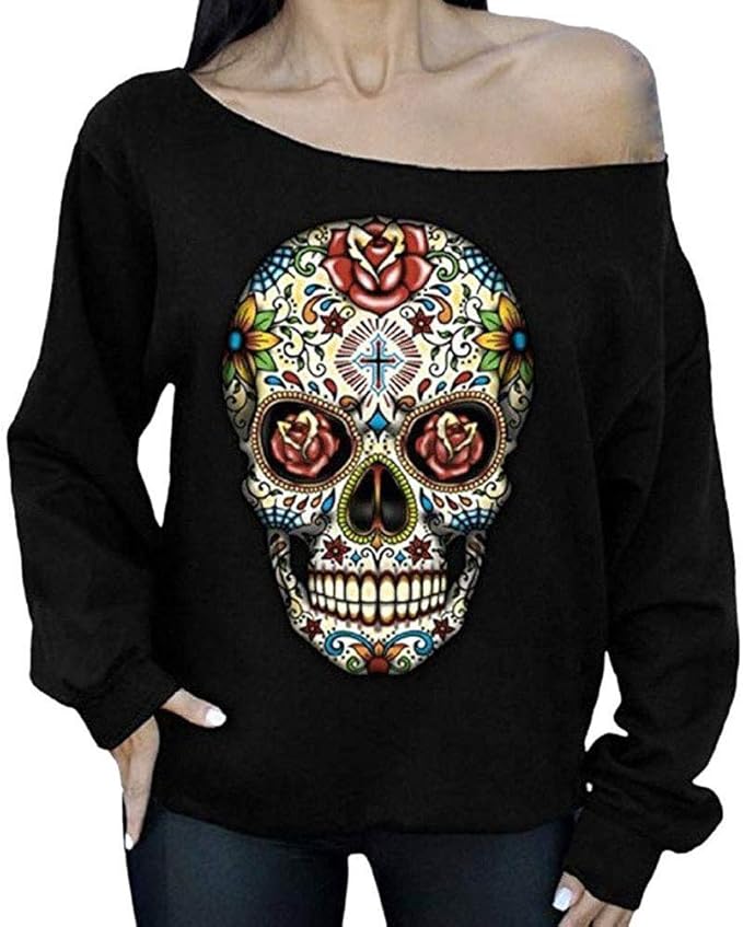 Taigood Blusas Mujer sólido con Hombros Descubiertos para Sudaderas Ropa Mujer de Otoño Invierno Camisetas Manga Larga de Fiesta