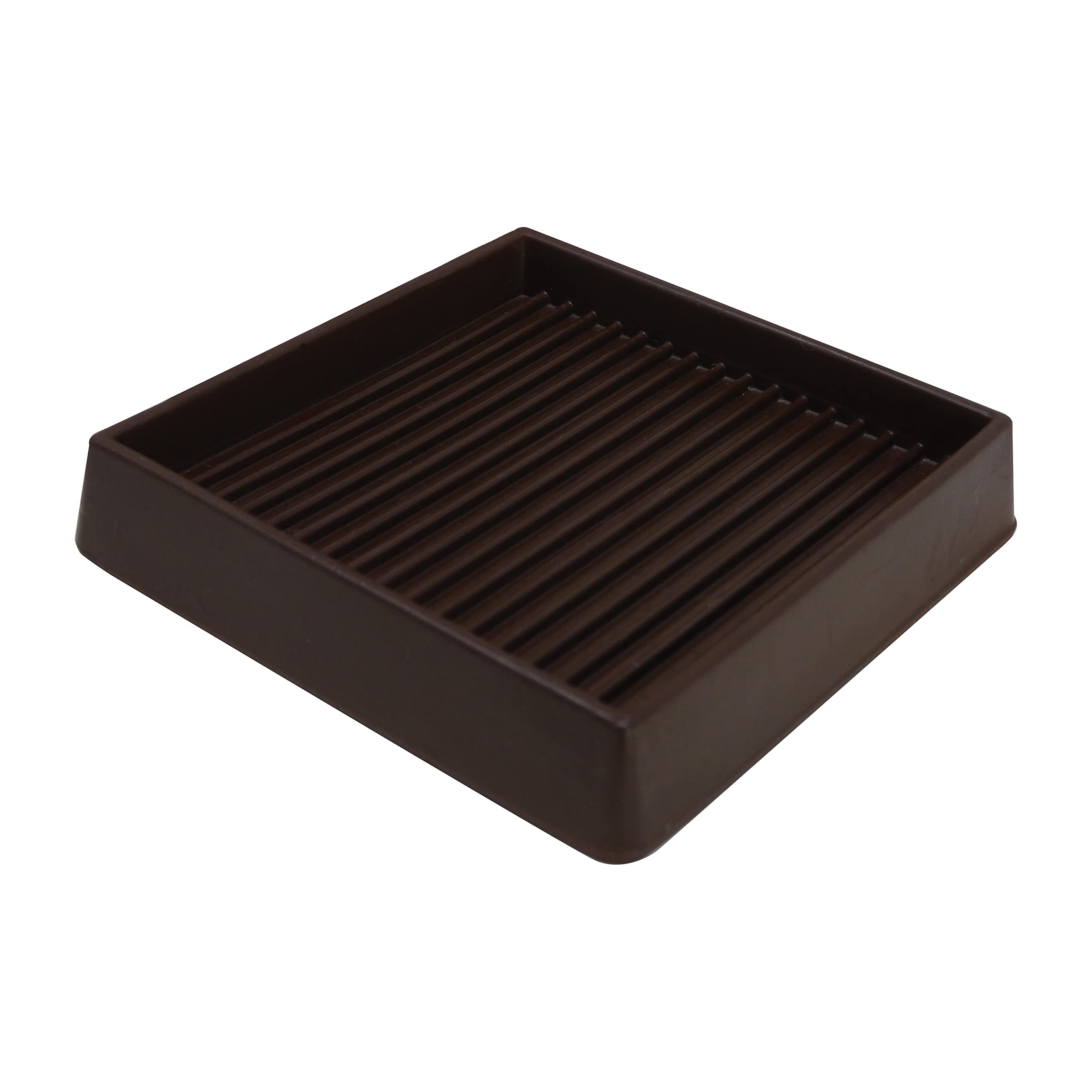 Shepherd Hardware 9078 Shepherd Smooth Caster Cup, 3 in L X 3 in W, Square, Brown, 3 Inch, Set of 2 Pieces