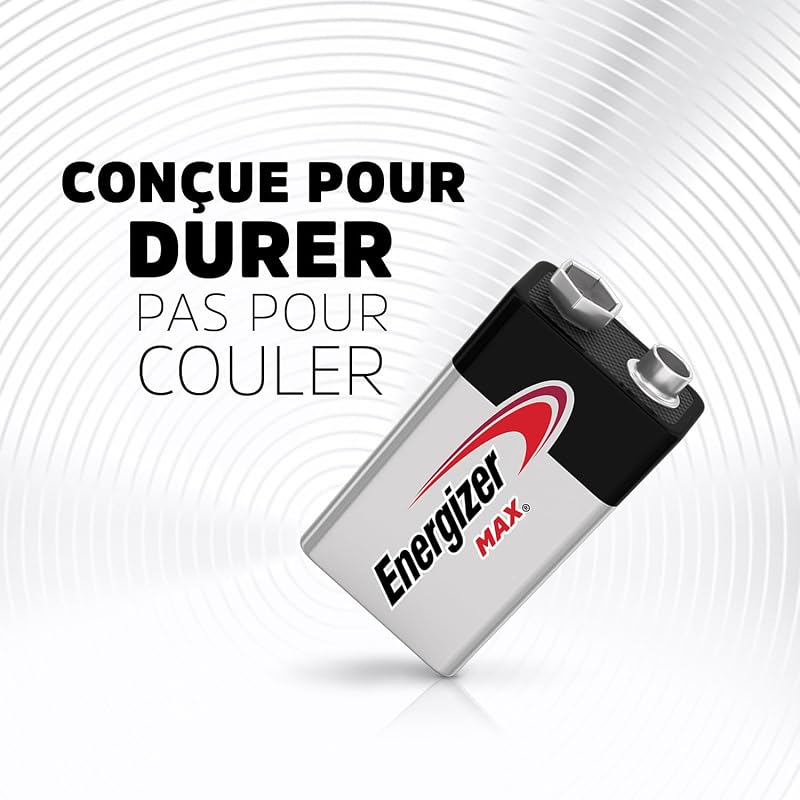Max Pile 9V (Lot de 3), Alcaline, Énergie Longue durée