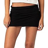 UAURORAO Women Drawstring Mini Sweat Skirt Low Rise Pencil Short Skirt Bodycon Workout Micro Skort Sporty Streetwear