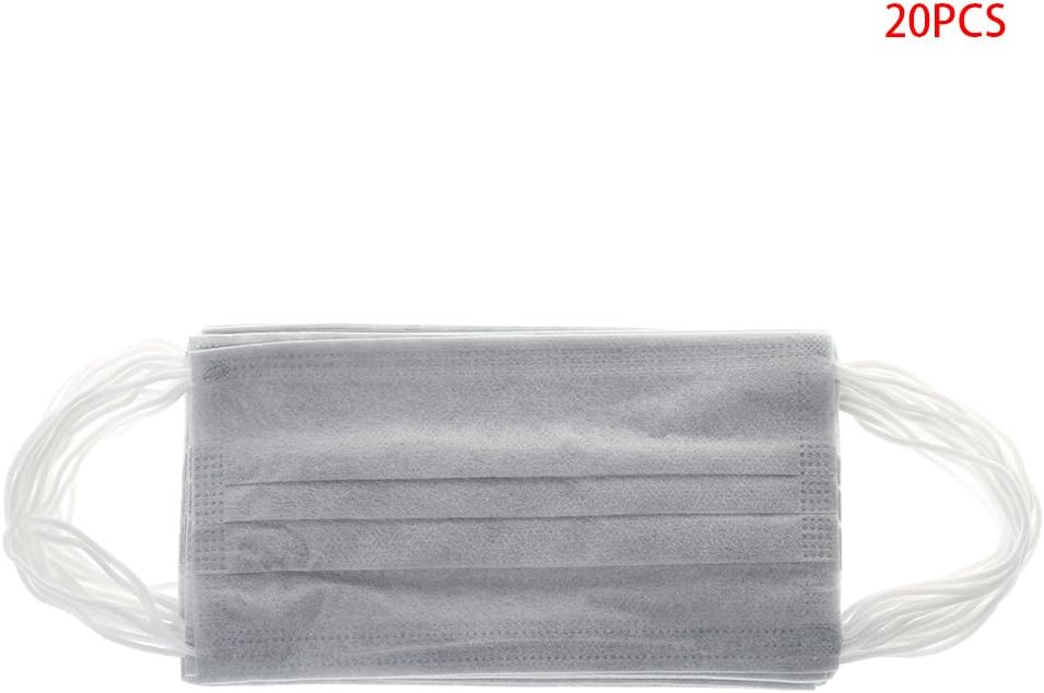 Xurgm 20 Pack Disposable Elastic Ear Loop Face Masks Breathable Dust Filter Masks Mouth Cover Masks