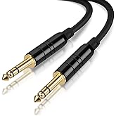 CableCreation 1/4'' TRS Cable 50ft, Pro Grade Instrument Guitar Cable,1/4 Inch 6.35mm Balanced Stereo Audio Cord for Bass,Keyboard,AMP,Speaker,Mixer,Studio Monitors,Yamaha Speaker/Receiver