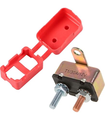 YINETTECH Disjoncteur 40A E83 Avec Réinitialisation Manuelle T3 – Protection Surcharge 28V – Compatible Porte-Fusibles MAXI