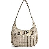 ELSREY Quilted Puffer Tote Bag For Women Hobo Crossbody Purse Puffy Shoulder Bag Soft Fluffy Handbag for Everyday Use