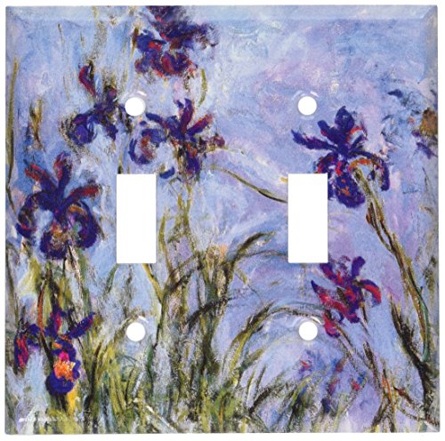 Art Plates - Monet: Irises Switch Plate - Double