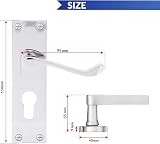 XFORT Euro Profile Victorian Scroll Door Handles in Polished Chrome, 1 Pair view 6
