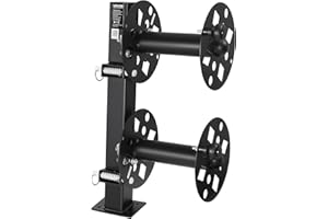 VEVOR Heavy Duty Double Welding Cable Reel, Welding Cable Lead Reels for 150FT 1/0 & 125FT 2/0 Cable, Powder-Coated Steel Ree