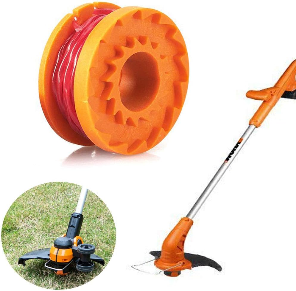 TOPEMAI WA0010 Replacement Trimmer Spool Line 0.065” for Worx WG154 WG163 WG160 WG180 WG175 WG155 WG151 String Trimmer Weed Eater (8 Spools, 2 Caps) : Garden & Outdoor