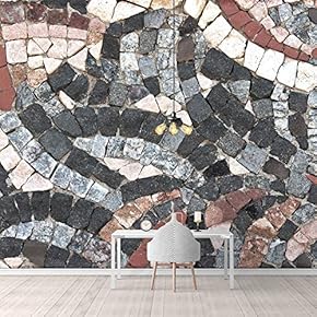 Wall Mural Realistic Rock Colorful Bricks Removable Self-Adhesive Large Wallpaper - 66x96 inches