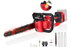 TAIRDA 12-Inch Brushless Chainsaw for Milwaukee M18 18V Battery(NO Battery), Mini Chainsaw Cordless with Auto Oiler & Security Lock, 1000W Chain Saw for Tree Trimming, Branch Wood Cutting(Tool Only)