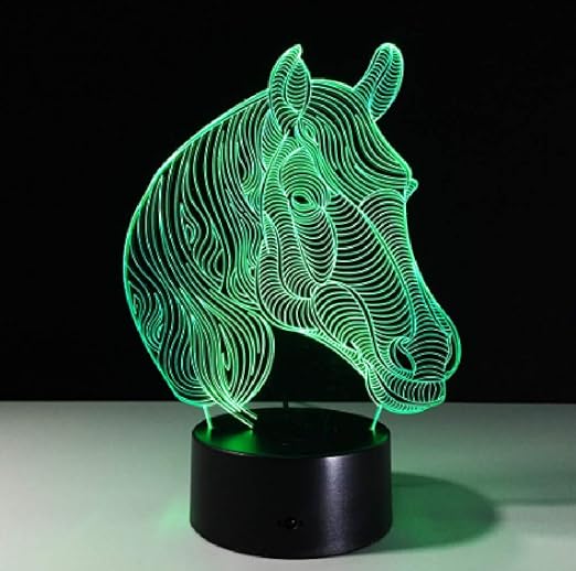 Horse 3D LED Night Light Novelty Gift USB 7 Color Changing LED lamp as The Animal Home Decor
