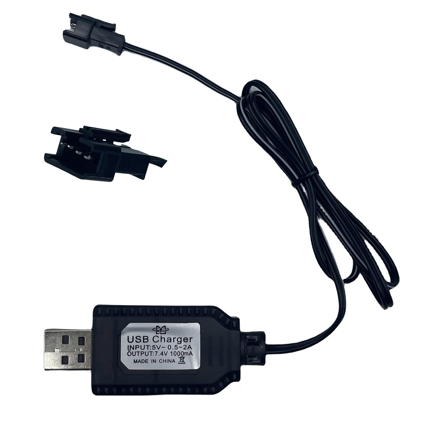Photo 1 of BaiWeiDun 7.4V USB Charger Cable with SM-4PIN Plug Compatible RC Car RC Plane RC Tank RC Boat and Other Remote Control Toys for Universal 7.4V Lipo Battery USB Charger with Battery Protection