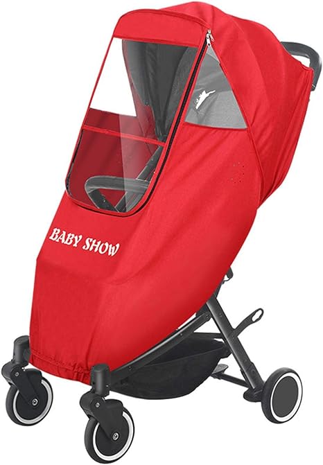 Amazon Co Jp ベビーカー用レインカバー 雨よけ 梅雨 防寒 フロントオープン ホコリよけ 防水 散歩 お出かメッシュ窓付き 汎用型 簡単装着 赤ちゃんグッズ ホーム キッチン