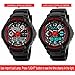 Takyae Kids Watch Sport Multi Function 30M Waterproof LED Alarm Stopwatch Digital Child Wristwatch for Boy Girl S- Red