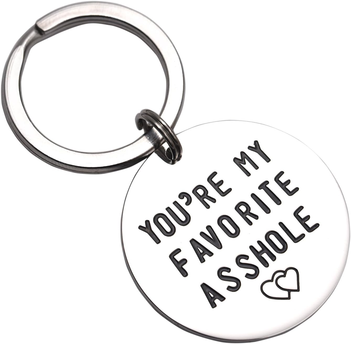LParkin You're My Favorite Asshole keyring funny keyring funny man gift valentines day husband boyfriend gift (You're My Favorite Asshole) - Image 3