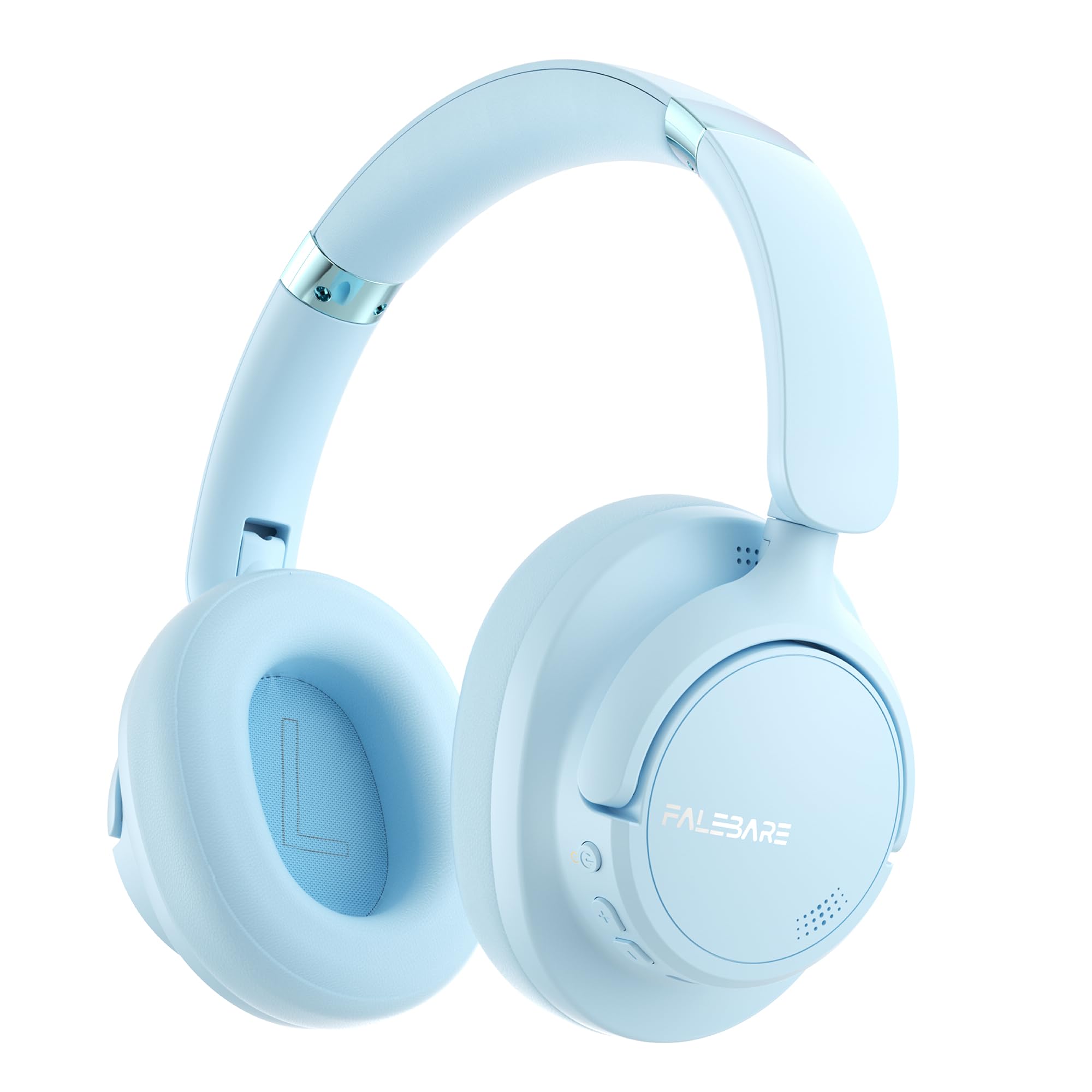 Photo 1 of Falebare Bluetooth Headphone Over The Ear, Noise Cancelling Headphones Wireless Headsets Bluetooth with Mic, 80H Playtime, Deep Bass, Comfort Fit, Portable Lightweight Headphones for Travel, Home