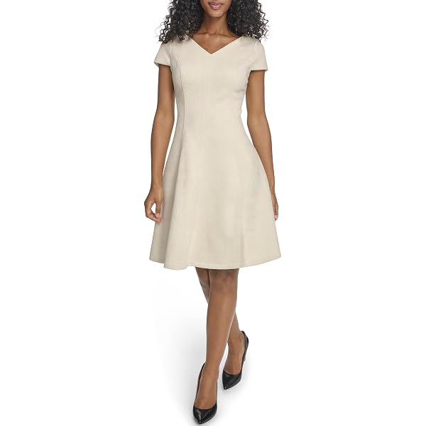Calvin Klein Women's Sleeveless V-Neck Crepe A-line Midi Dress, Bayou, 2 at  Amazon Women's Clothing store