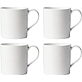 Lenox 894664 LX Collective White Mugs, Set of 4, 10 oz