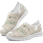 Women Animals Summer Shoes Breathable Lightweight No Laces Work Shoes for Women Mesh Walking Slip-Ins Round Toe Loafer Dressy Daily Wear Gifts for Wife Mom Sister