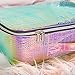 Beautify Holographic Makeup Bag – Iridescent Cosmetic Organizer/Zip Travel Case/Toiletries Bag With Multiple Compartments - Carry Handle