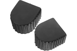 OHPHCALL 2pcs Aluminum Alloy Telescopic Ladder Top Caps Thickened Black Ladder End Covers Replacement