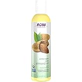 NOW Foods Solutions, Organic Sweet Almond Oil, 100% Pure Moisturizing Oil, Promotes Healthy-Looking Skin, Unscented Oil, 8-Ounce