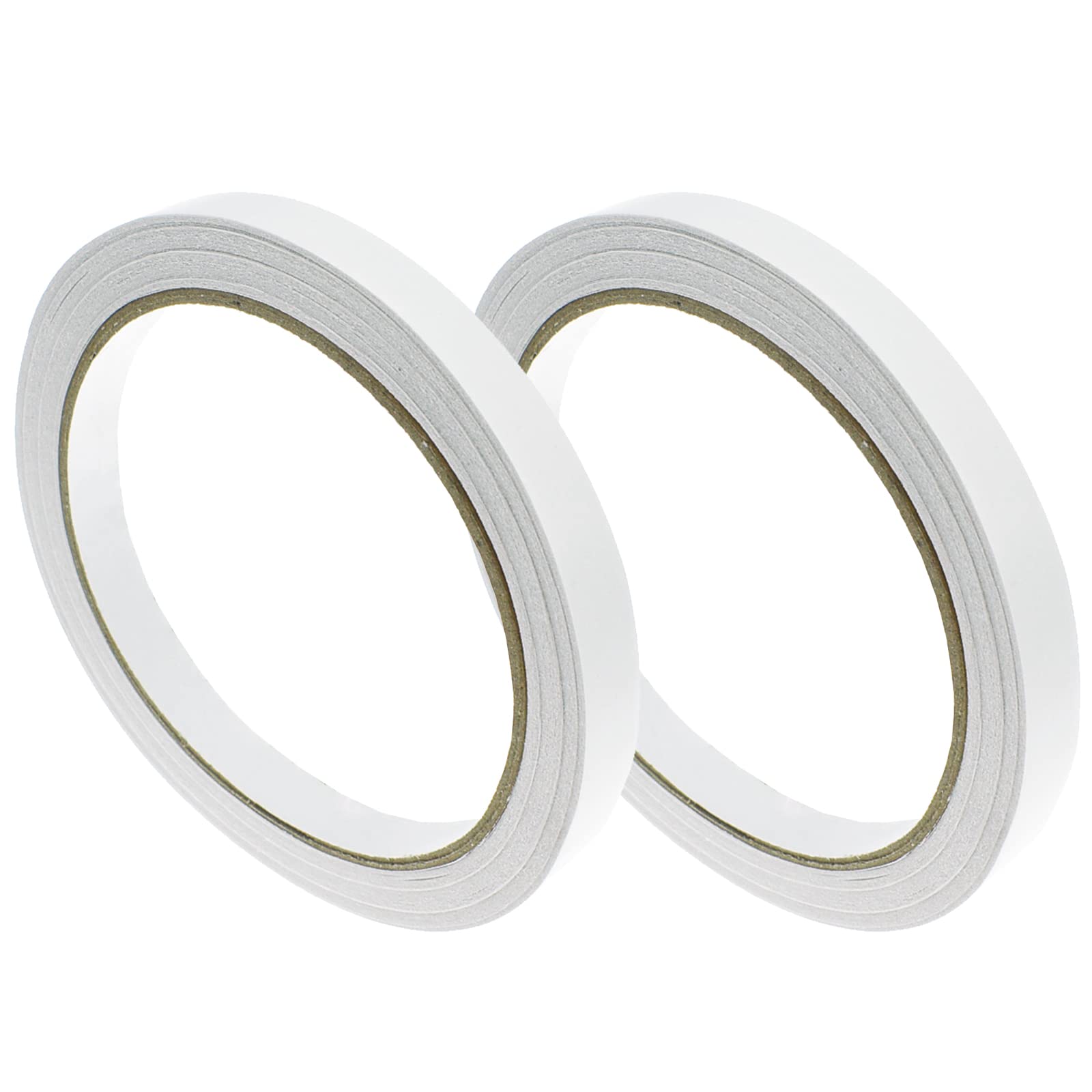 Syolee Double Sided Tape 2 Rolls Strong Adhesive Sticky Tape for Documents, Scrapbook, Photo, Craft, Office, School - Each Roll 52 Feet Long, 0.39inch Wide