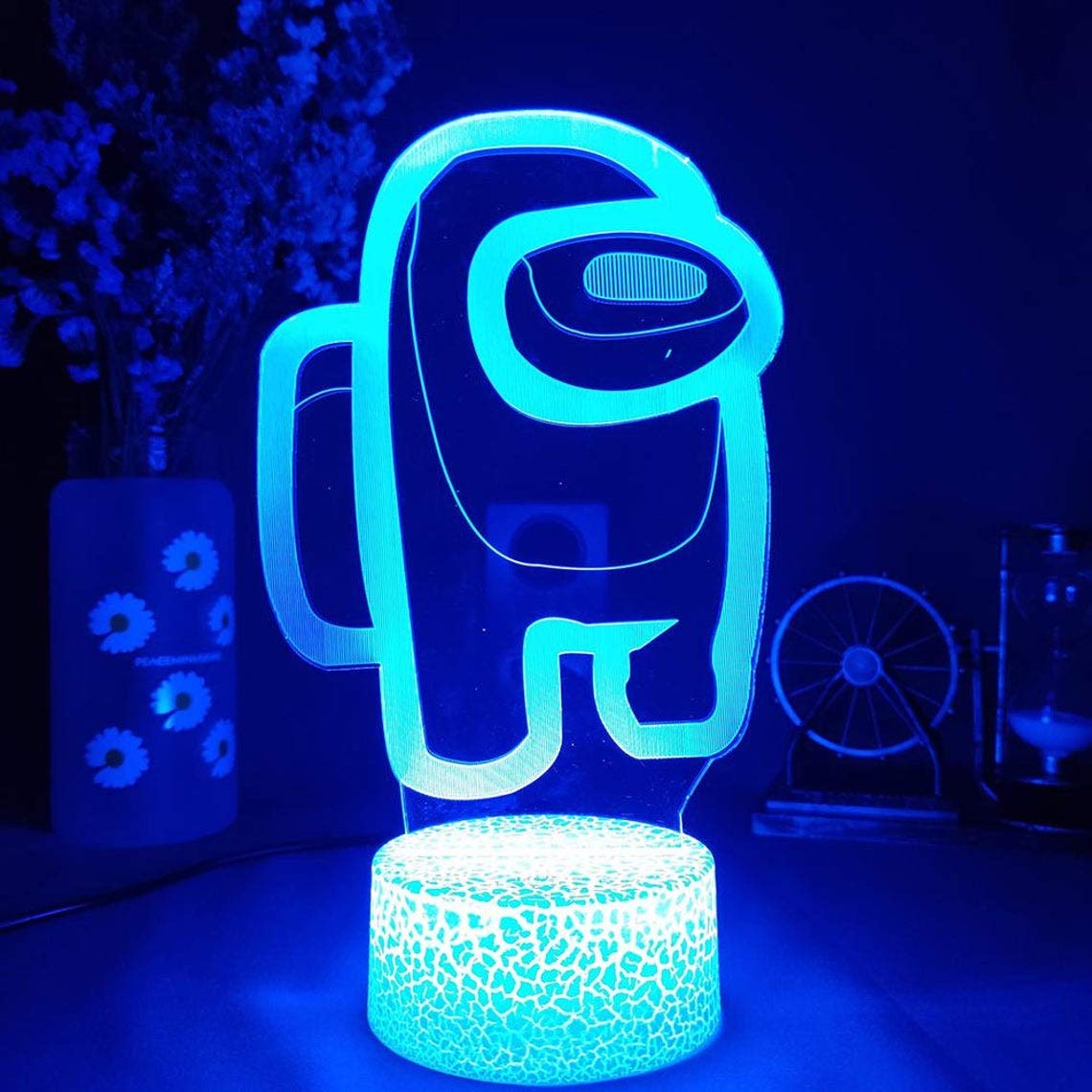 Ginkago Among Night Light Game Table Lamp 3D Illusion USB Powered 7 Colors LED Lights with Touch Switch for Kids Gifts Bedroom Decoration