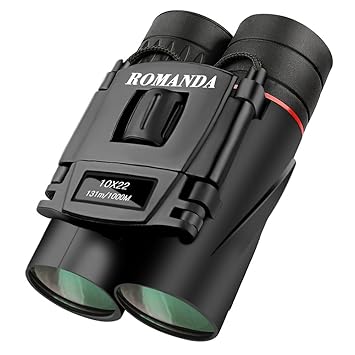 Mini Fernglas,Romanda 10 x 22 Klein Fernglas Ferngläser Binocular,Kompakt Faltbare HD Wasserdicht Feldstecher Teleskope mit T