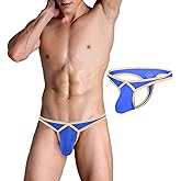 ZAIGGUT Mens Thongs Low Rise G String Sexy Underwear for Men T Back Under Panties