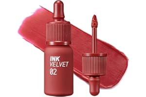 Peripera Ink the Velvet Lip Tint - High Pigment Color, Longwear, Weightless, Not Animal Tested, Gluten-Free, Paraben-Free (002 CELEB DEEP ROSE)