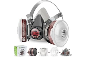 Respirator Mask Filters Gas Painting: CE Tested Reusable Half Face Cover Welding Mask - Particulate Face Respirator for Dust,