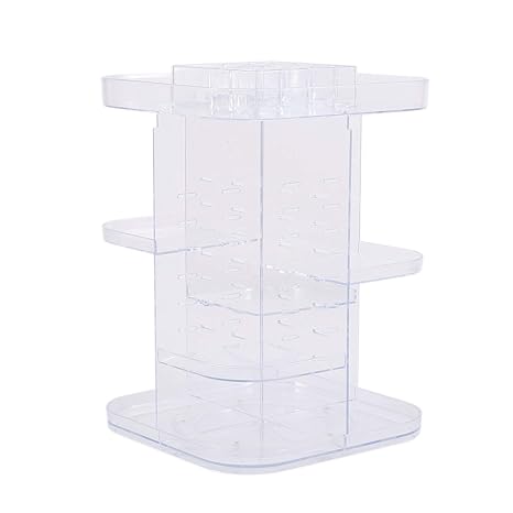 TOOGOO 360 Grad Rotierende Kosmetische Lager Regal Lippenstift Schmuck Fall Halter Staender Kosmetische Box Make-Up Organizer