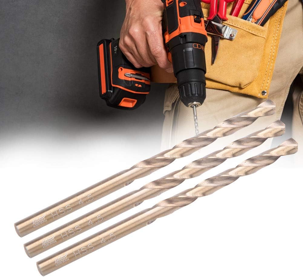 10pcs High Speed Steel HSS Twist Drill Bits 4mm /4.5mm/5.0mm/5.5mm Drilling Tool for Stainless Steel Iron Plate Wood Plastic Aluminum(4.0mm) - Image 5