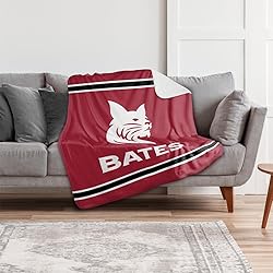 Bates College Blanket, 60"x80" Primary Logo Stripes
