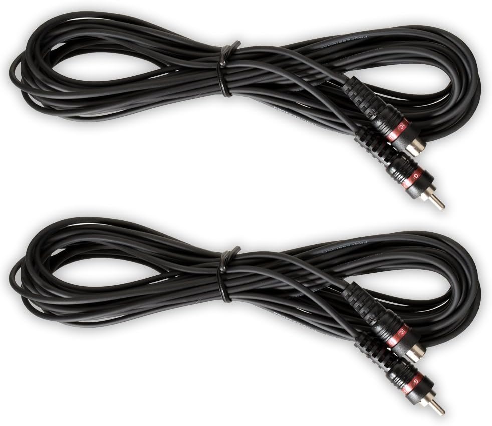 Podium Pro Two New 25' Pro / Home Audio RCA Extension Cables New 2RCA1