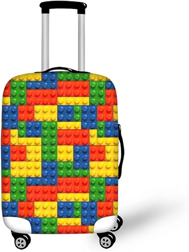 colorful suitcases with wheels